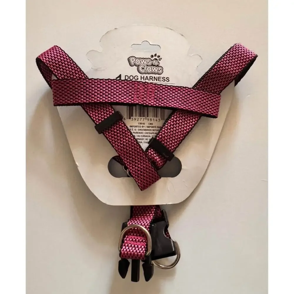 Dog Harness Adjustable, 18-24 in. Size M - Paws and Claws